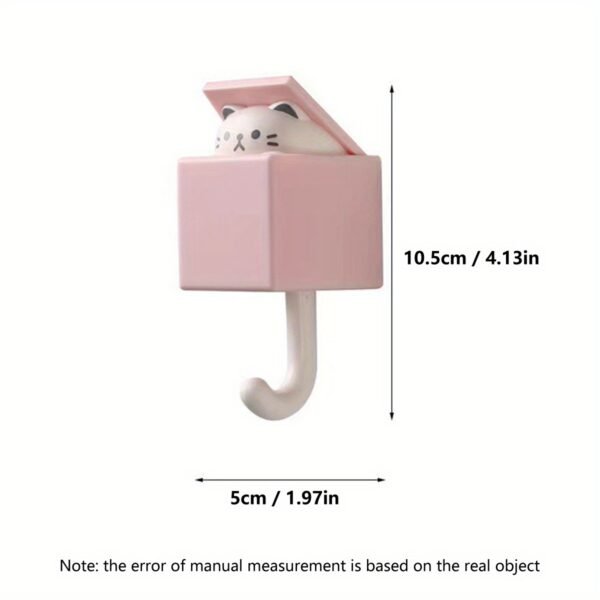 1pcs New Cute Cartoon Cat Hooks with Strong Adhesive