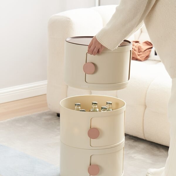 Storage Cabinet Floor Bedside Table Multi-Layer Organizer Suitable for Bedroom
