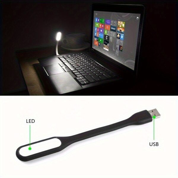 1PCS USB- Ultra-Thin Bendable LED Light Compatible for Smartphones/Tablets/Laptops random colour