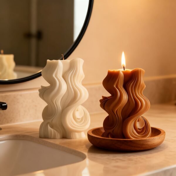 Creative Wave-Patterned Candles