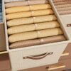 1pc Modern Oxford Fabric Storage Box with Upgraded Leather Handle media 35.99 x 18.01 x 16.99 cm