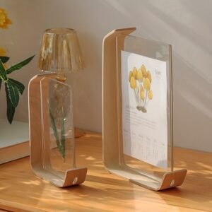 Contemporary Wooden Photo Frame with Acrylic Display, Vertical Rectangle 12.7x17.8cm