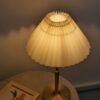 Luxury Retro Pleated Table Lamp – USB Rechargeable Touch Dimmable Bedside Lamp