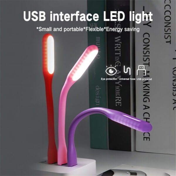 1PCS USB- Ultra-Thin Bendable LED Light Compatible for Smartphones/Tablets/Laptops random colour