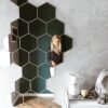 Hexagon Mirror Wall Stickers – 24pcs Removable DIY Mirror Decals