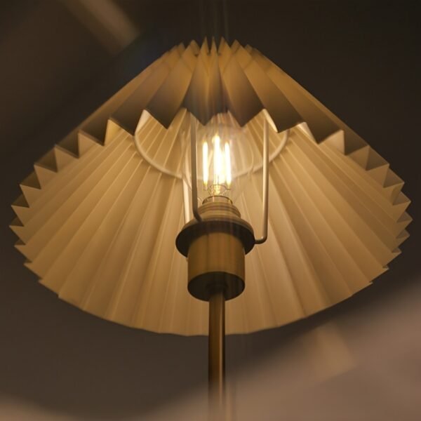 Luxury Retro Pleated Table Lamp – USB Rechargeable Touch Dimmable Bedside Lamp