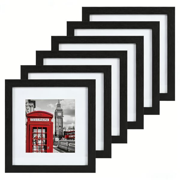 Classic Square Photo Frame Set – 6x6 Inch Wall Picture Frames