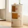 Storage Cabinet Floor Bedside Table Multi-Layer Organizer Suitable for Bedroom