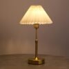 Luxury Retro Pleated Table Lamp – USB Rechargeable Touch Dimmable Bedside Lamp