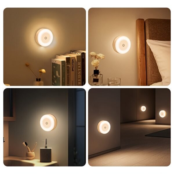 Touch Control Adjustable LED Night Light – 3 Color Modes (Warm, White, Natural)
