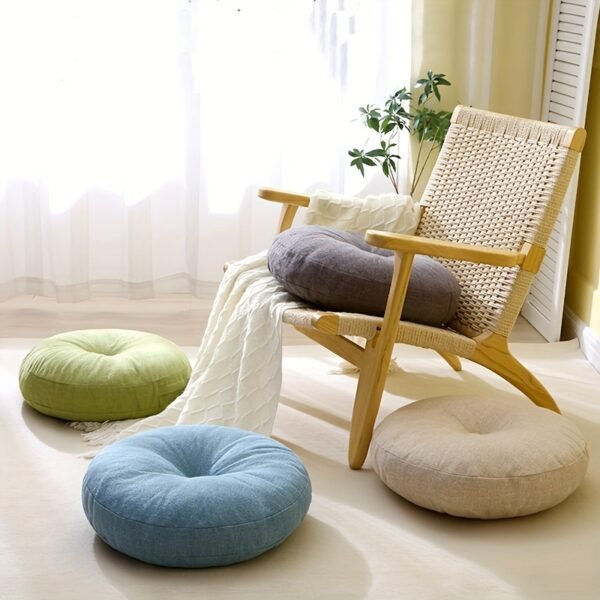 93f238e0-1560-45db-b860-60c9bd6c8ee0.jpg Japanese-Style Floor Cushions, Beautifully Crafted Round Pillows Random colour