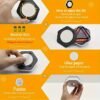 1pc Creative White Hexagonal Cat's Eye Colorful Wall Lamp Sunset Red Projection Sunset Light