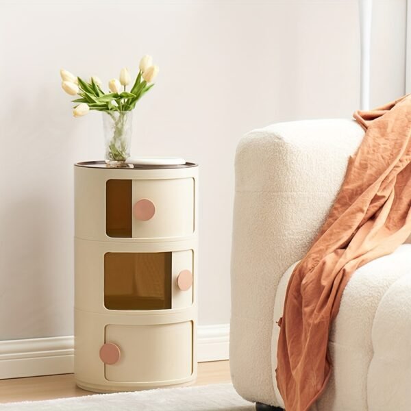 Storage Cabinet Floor Bedside Table Multi-Layer Organizer Suitable for Bedroom