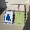 6-inch Cute Beaded Edge Plastic Photo Frame random colour