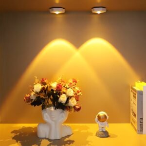 1pc Creative White Hexagonal Cat's Eye Colorful Wall Lamp Sunset Red Projection Sunset Light