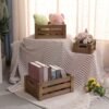 3pcs Rustic Farmhouse Wooden Storage Crates Set