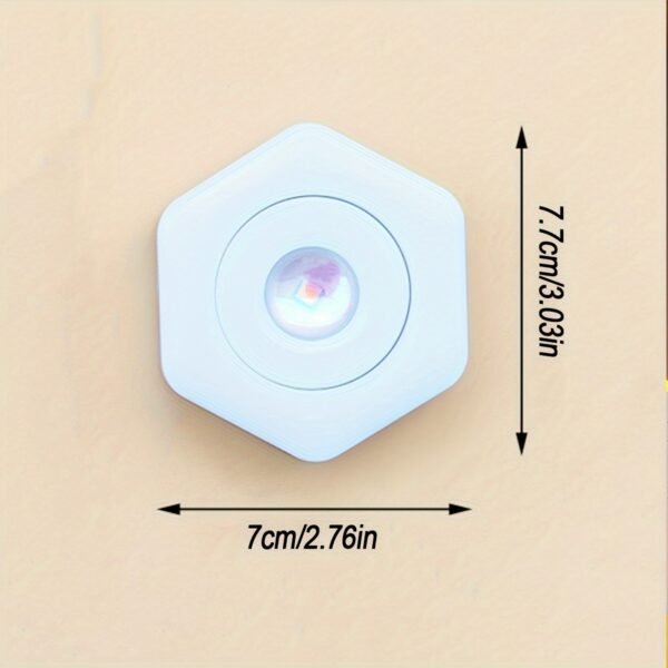 1pc Creative White Hexagonal Cat's Eye Colorful Wall Lamp Sunset Red Projection Sunset Light